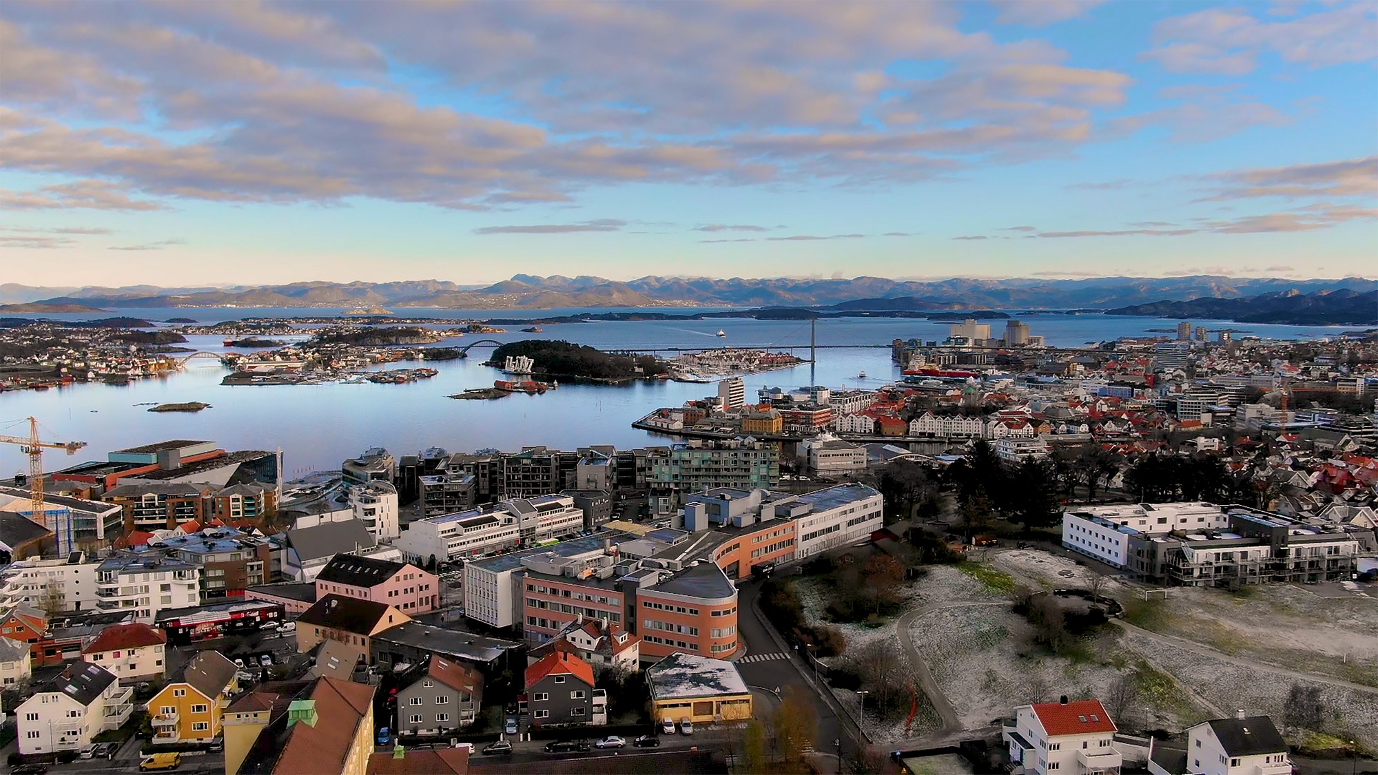 Drone shot of Laerdal Stavanger Headquarters