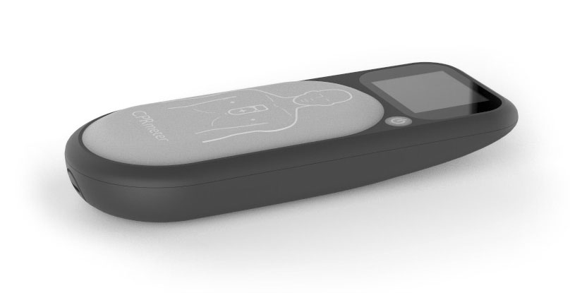 Horizontal CPR feedback device