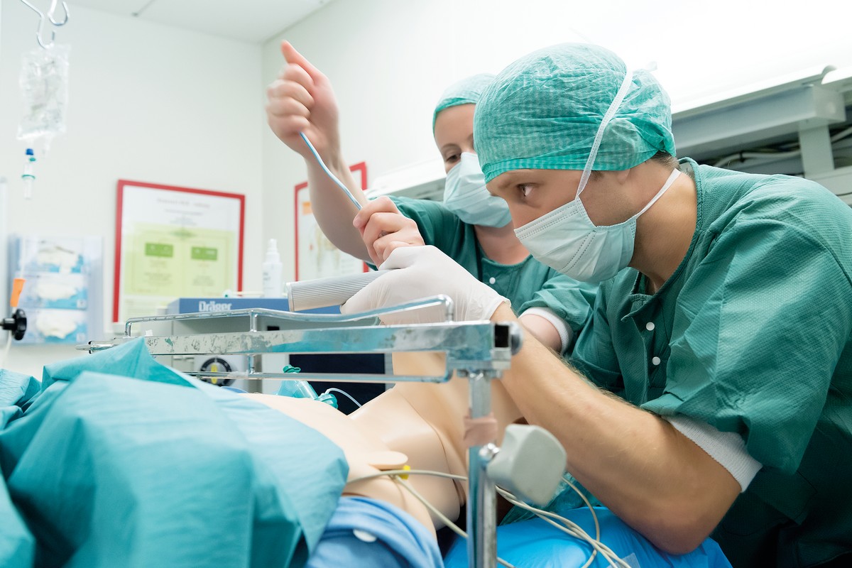 Simulation training in a hospital