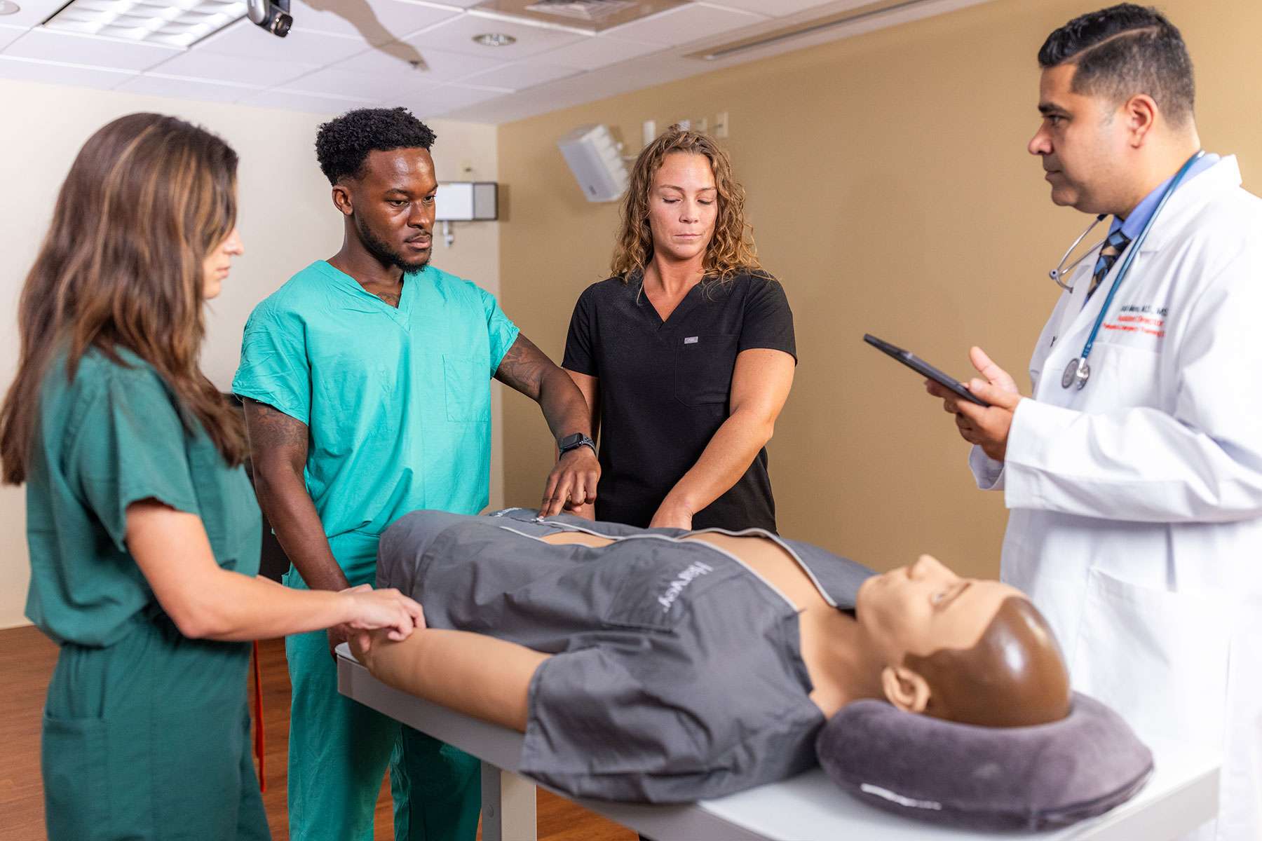 Doctor and Nurses practicing on Harvey Premier