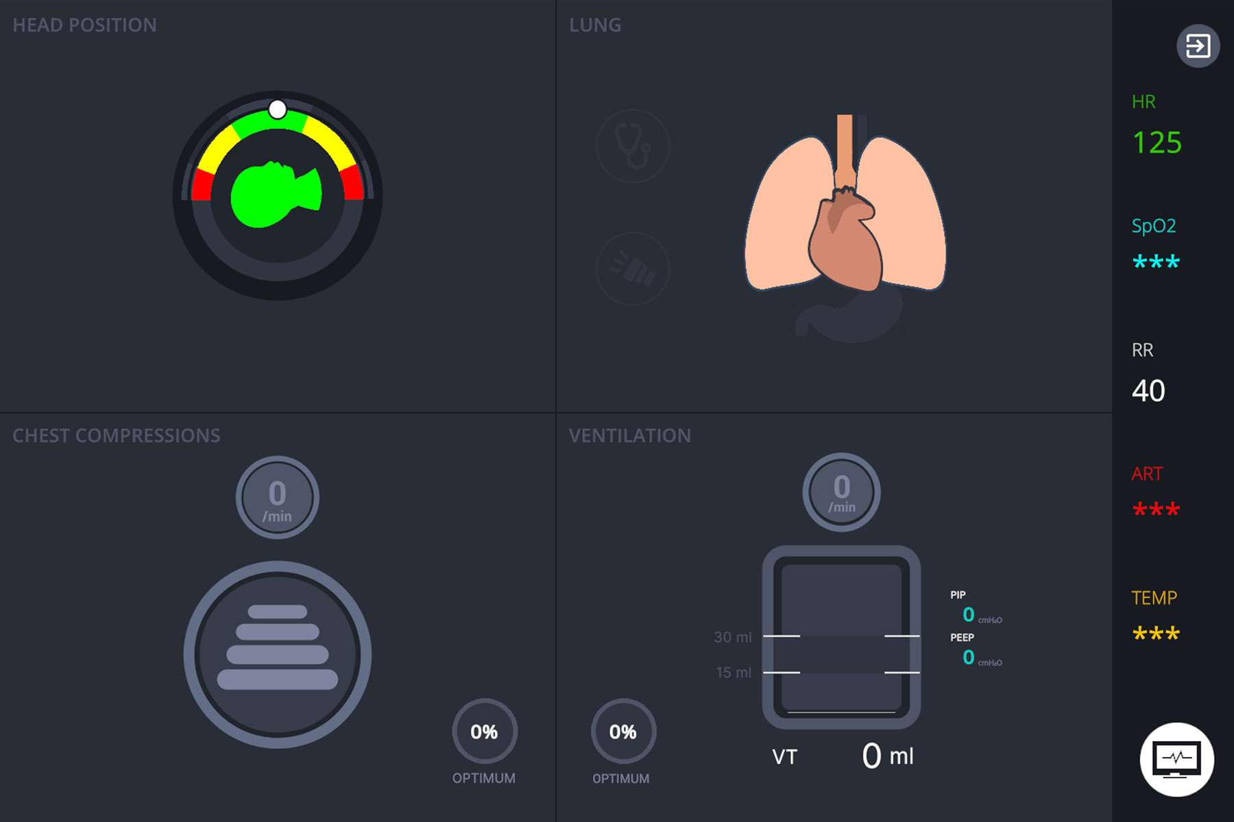 Simulated clinical patient monitors