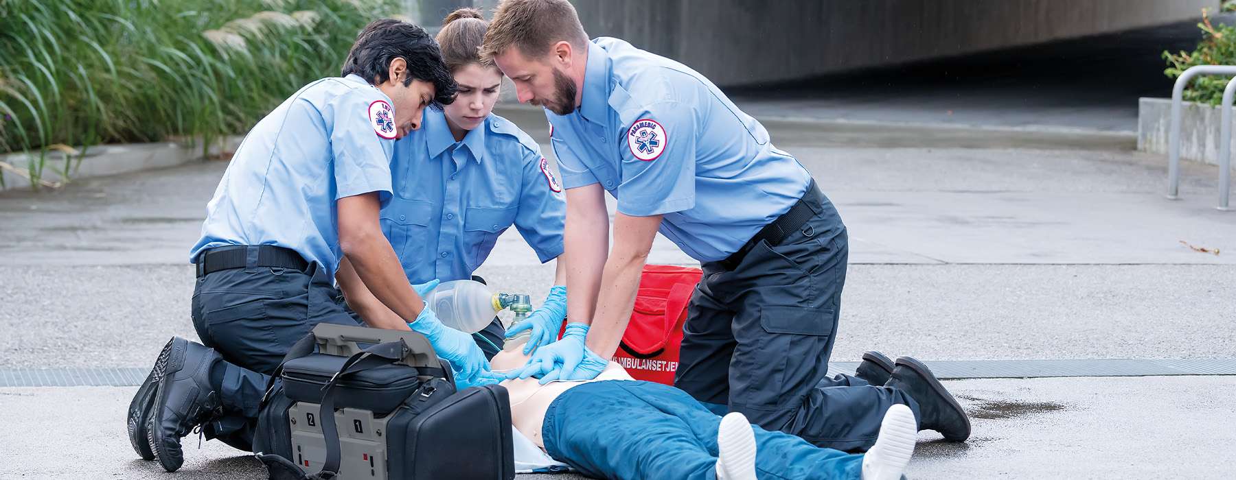 CPR training in outside environment