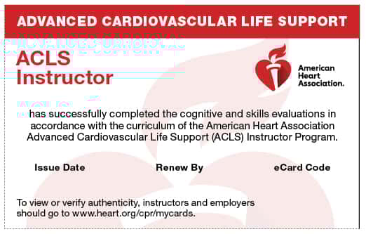 Advanced Cardiovascular Life Support for Experienced Providers (ACLS EP)  Instructor Package