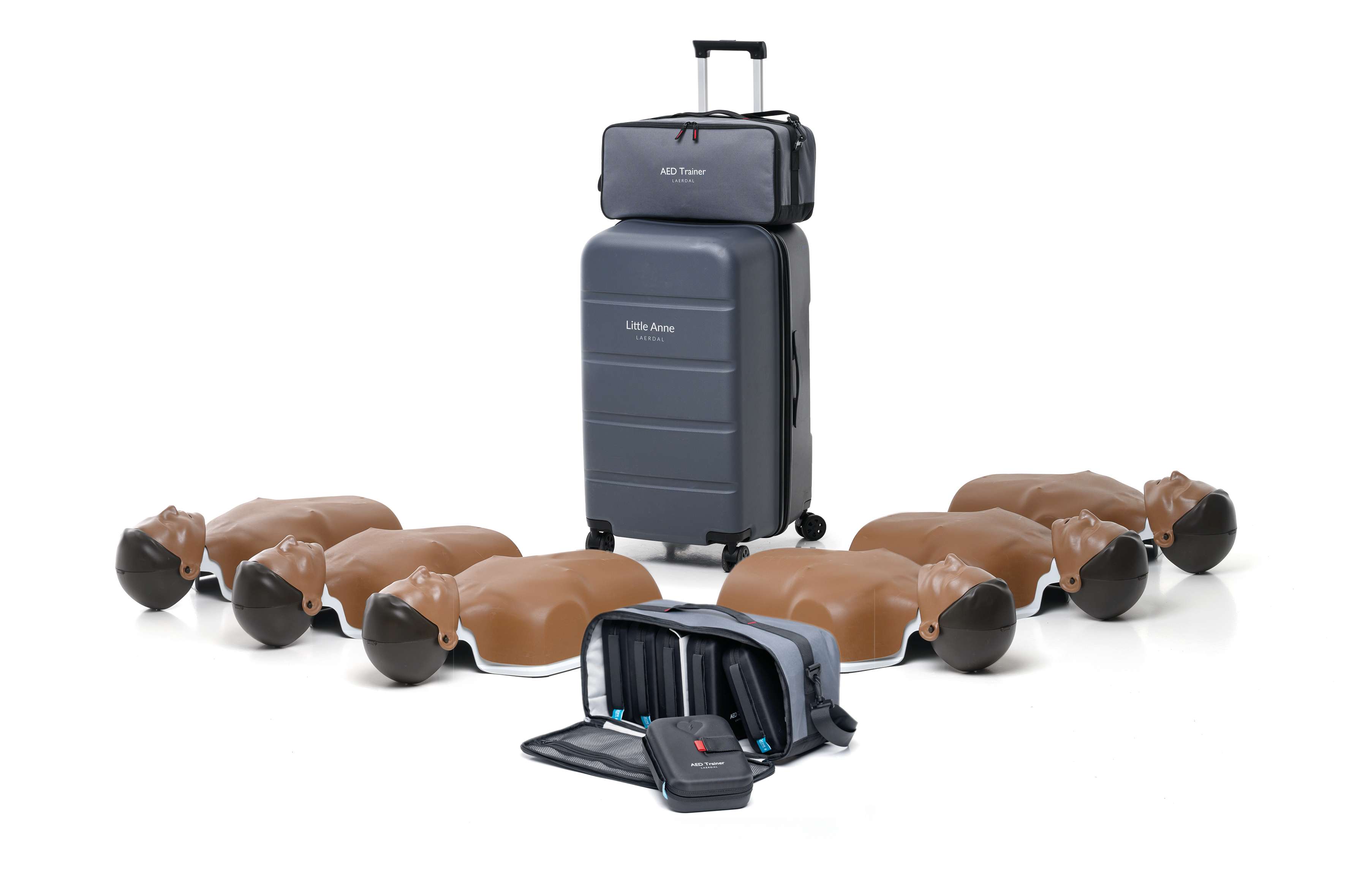 Little Anne and AED Trainer 6pk - Dark Kit