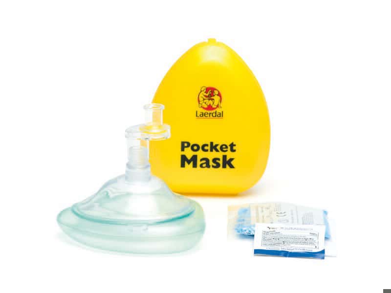 Laerdal Pocket Mask in gele plastic verpakking NL Laerdal Pocket Mask in gele plastic verpakking NL