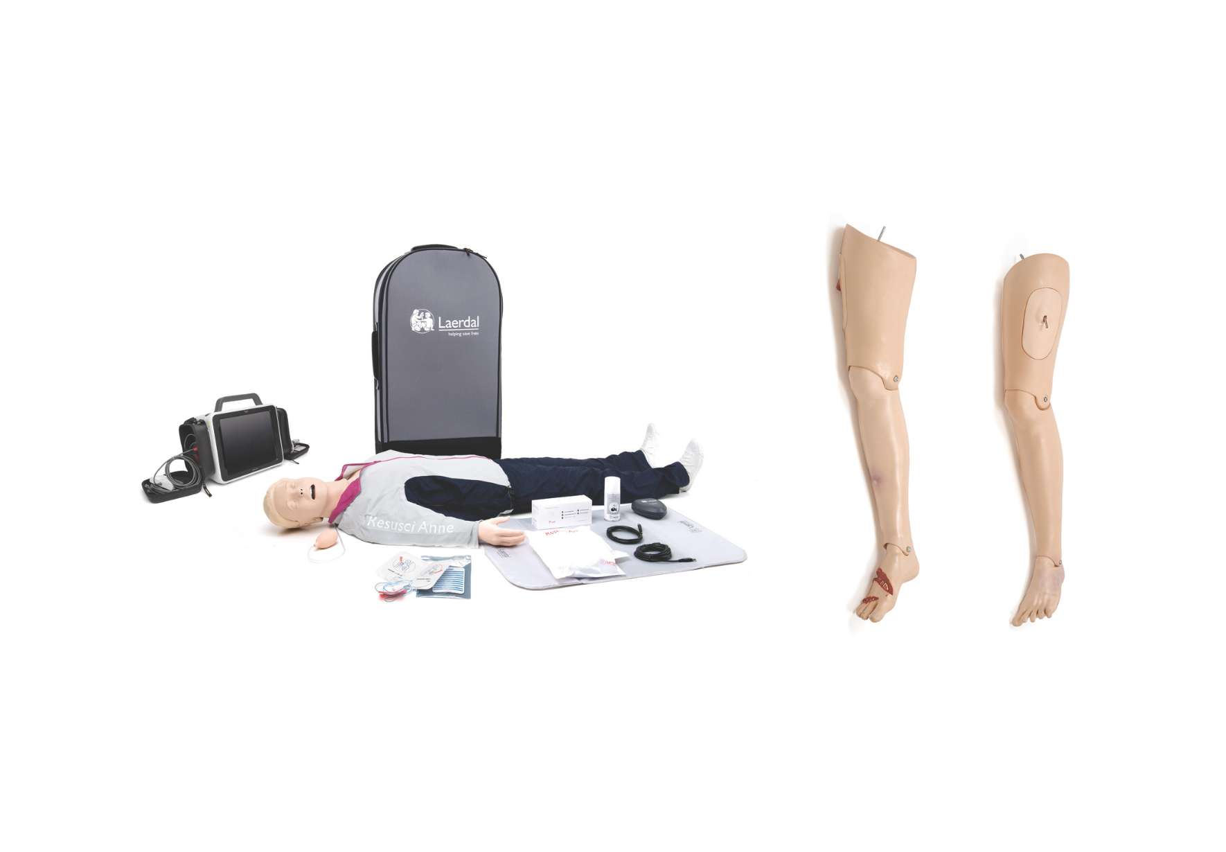 Resusci Anne QCPR AED Airway Head Full Body with Trolley Bag | Laerdal Medical Resusci Anne QCPR AED Airway Head Full Body with Trolley Bag | Laerdal Medical