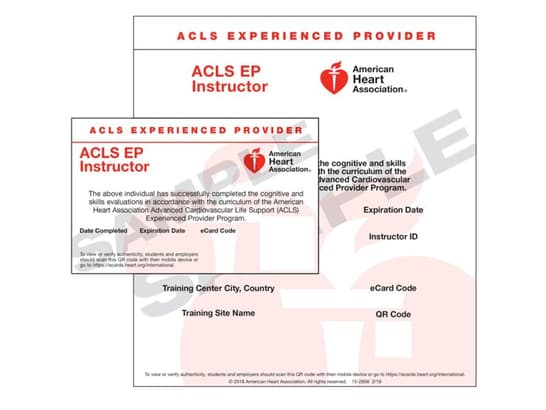 International ACLS-EP Instructor eCard