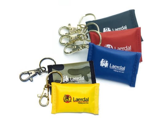Laerdal Face Shield Key Ring, multicolor zwart, blauw en rood, 25x