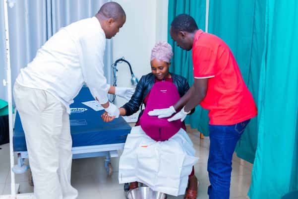 Birth simulation in a hospital in Rwanda