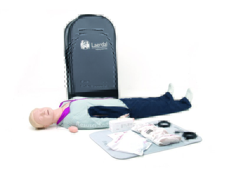 Resusci Anne QCPR AED corps entier en valise semi-rigide trolley