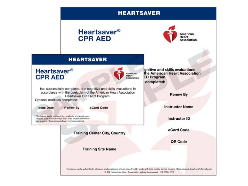 IVE Heartsaver® CPR AED eCard