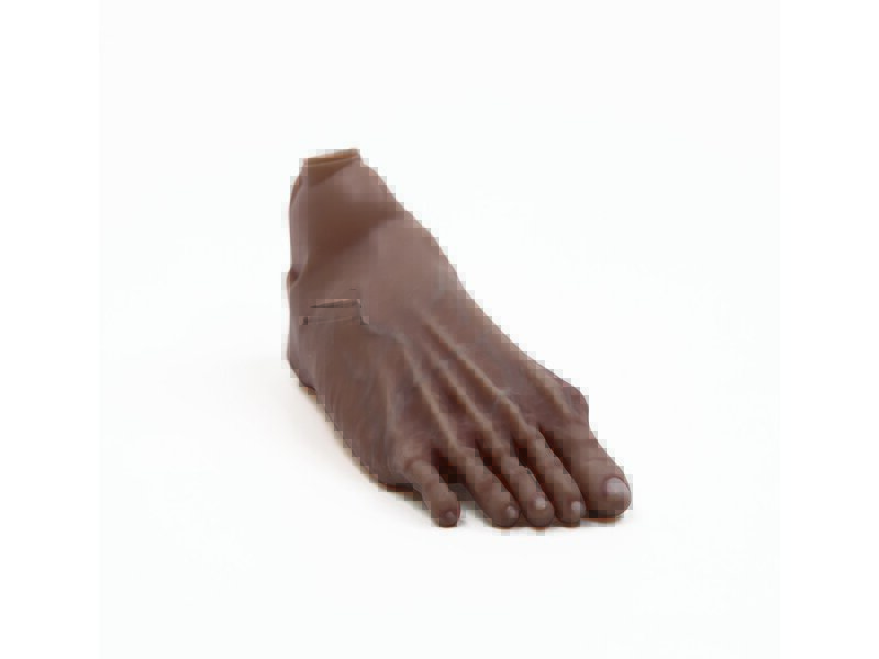 Geriatrisch rechter voet (donkere huidskleur)