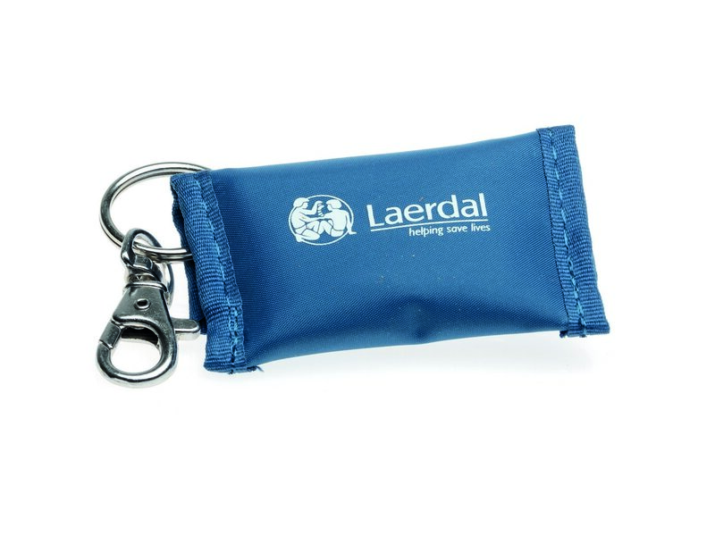 Keyring mit Laerdal Notfallbeatmungstuch blau, VE 25 Stück