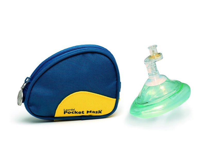 Pocket Mask blauw tasje (ENG) ,10 stuks 