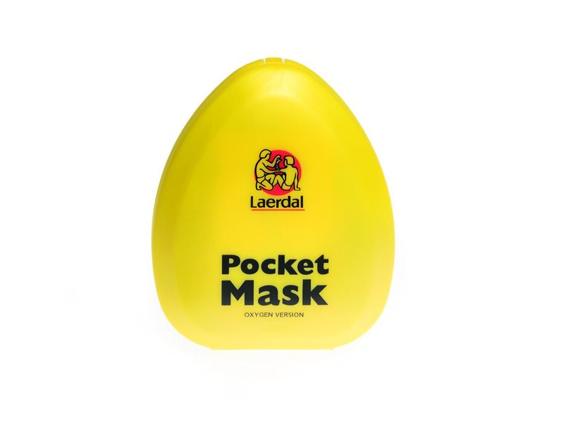 Pocket Mask entrée d'oxygène boîtier jaune, 10 stuks