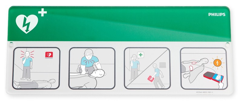 AED Awareness Placard Green