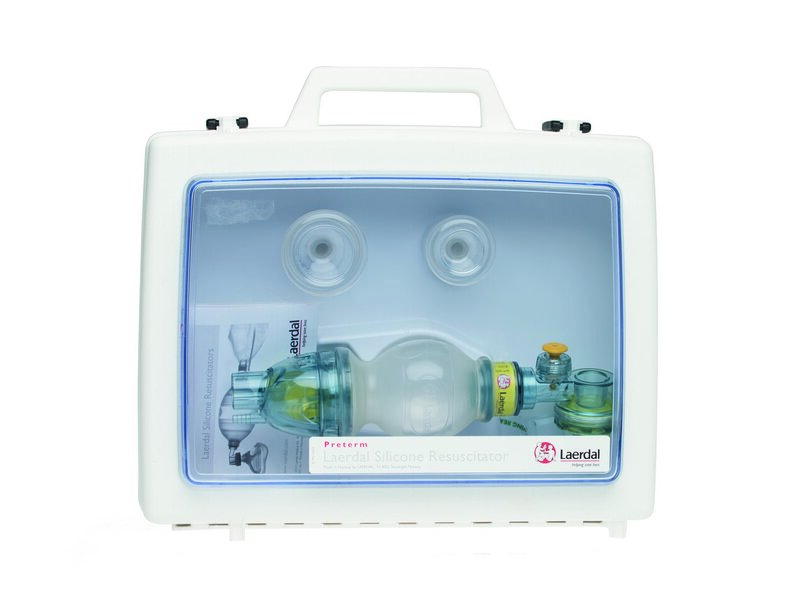 LSR Laerdal silikone resuscitator, baby, komplet med 2 masker i display kuffert