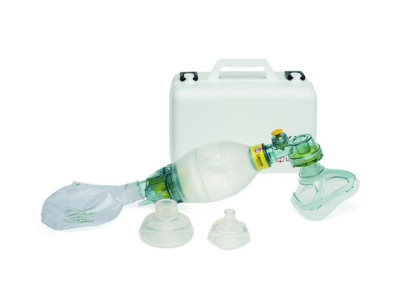 LSR Laerdal silikone resuscitator, barn, komplet med 3 masker opbevaringskuffert