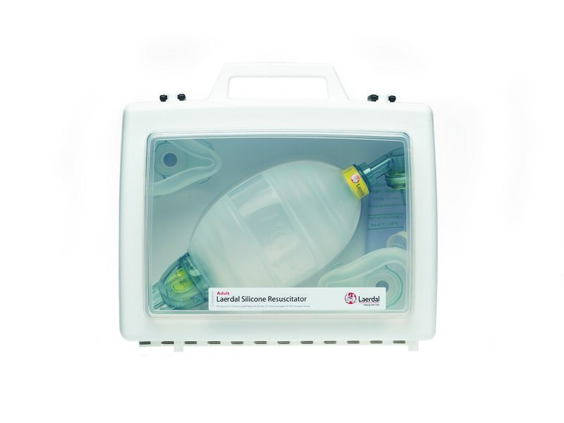 LSR Laerdal silikone resuscitator,voksen komplet med 2 masker i display kuffert